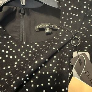 Black Halo Polka Dot Dress in Black and Metallic Silver